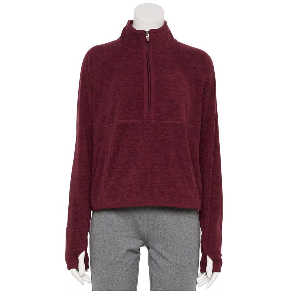 Tek Gear® Micro Fleece Jacket Night Sangria NWT IN PACKAGE